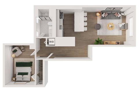 1 BR.  Park/Lake View (A) at The Nest at Lincoln Park West, Chicago, IL 60614